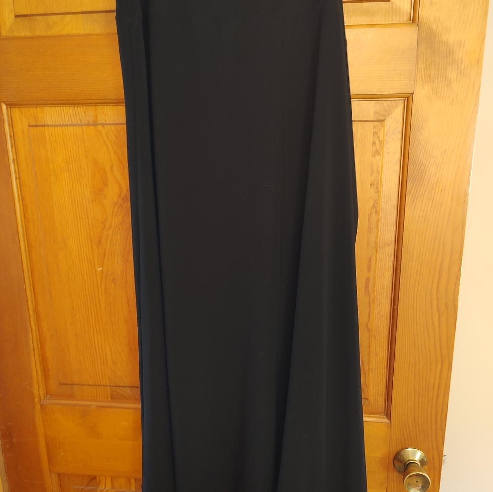 Grace Elements Black Maxi A-Line Skirt with Slit